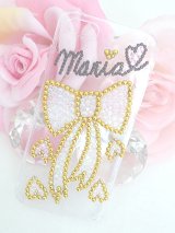 【iphone4/4S/5/5S/5C　デコ ケース】　ゆれるmilkyピンク*姫リボン* 追加