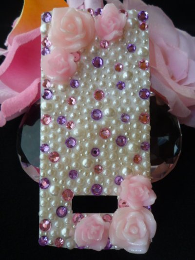 画像2: 【デコ電シート】 オーダー品 ★N-02A★ パールクリームドット ローズ