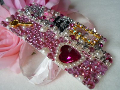 画像3: 【デコ電シート】　オーダー品★F-02B★　　大人可愛い♪ティアラハート　E