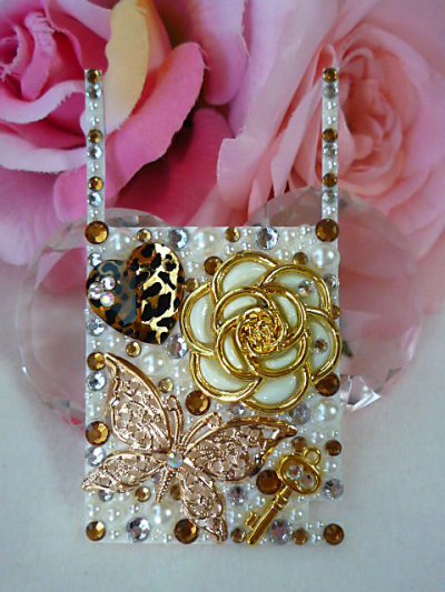 画像1: 【デコ電シート】　お任せオーダー品★P-03A★　大人ゴージャス系パール蝶々