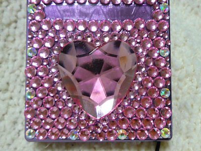 画像1: 【デコ電シート】　オーダー品★W64S★　kirakira　ジュエル 大人姫ハート