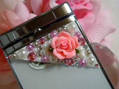 画像1: 【デコ電シート】　オーダー品★ちょこっとデコ電★　sweet姫薔薇