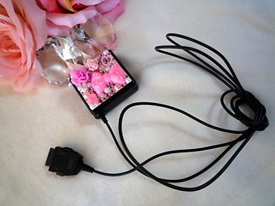 画像3: 【au専用・充電器デコシート】　ライトピンク薔薇姫♪