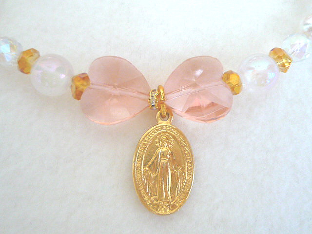 画像5: インカローズ*姫系*マリア*不思議なメダイ*恋*結婚運*天然石*ブレスレット (5)