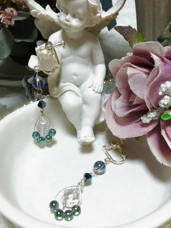 画像3: キラキラ♡ forest ♡ イヤリング ♡ @srutiako (3)