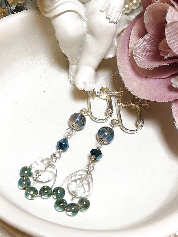 画像4: キラキラ♡ forest ♡ イヤリング ♡ @srutiako (4)