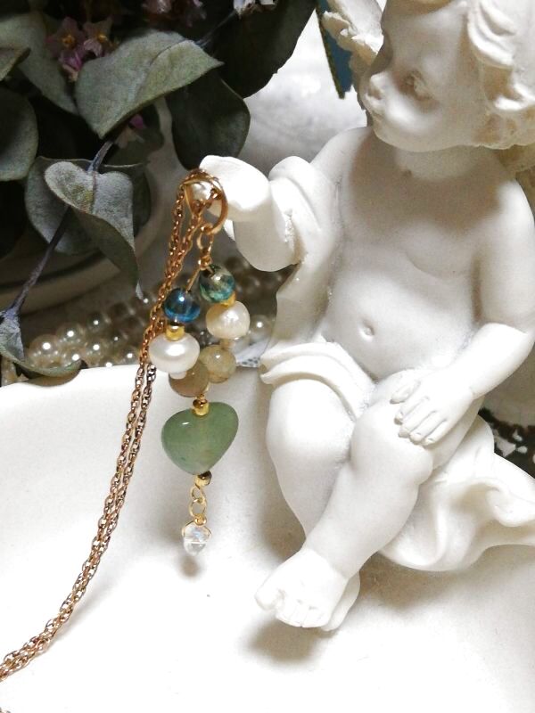 画像5: キラキラ♡ ネックレス ♡ トップ ♡ ゆらゆらハート (5)