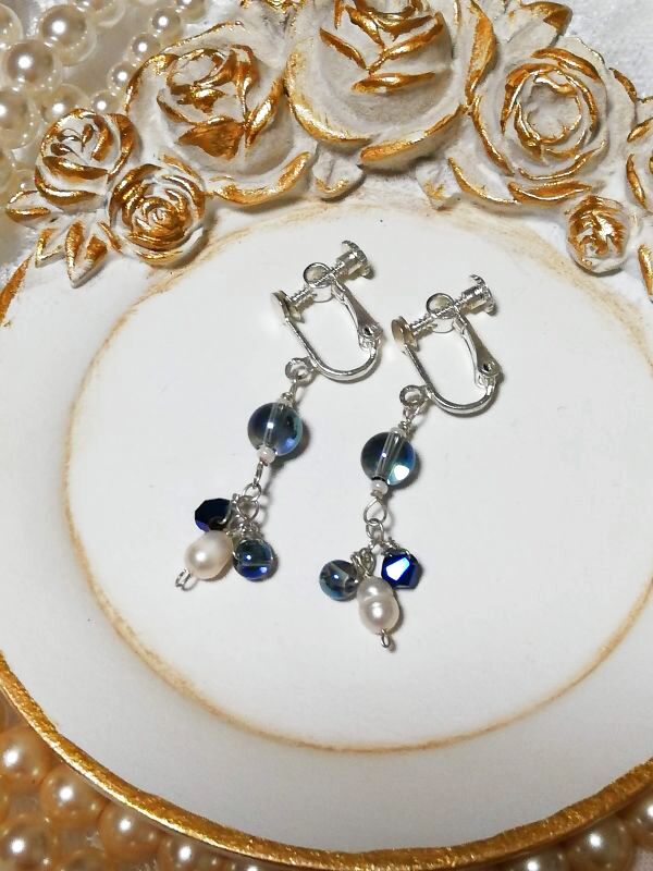 画像2: キラキラ♡ silky ocean ♡ イヤリング ♡ @srutiako ♡  (2)