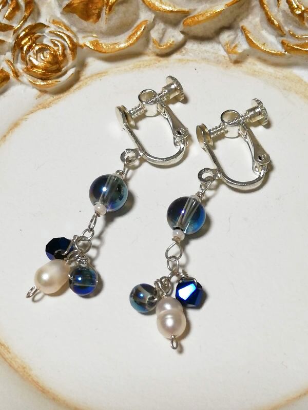 画像4: キラキラ♡ silky ocean ♡ イヤリング ♡ @srutiako ♡  (4)