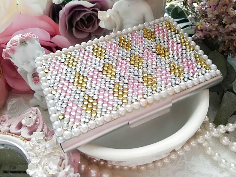 画像3: 上品*アーガイル*大人かわいい＊ライトローズ×イエローゴールド×オーロラ (3)