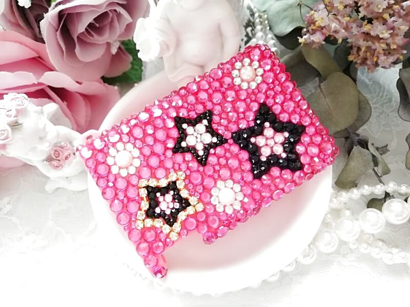 画像3: 【ミンティアケース】pink×black*ポップ*スター☆大人デコ  (3)
