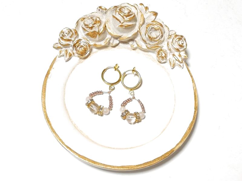 画像4: キラキラ♡ ティアラ ♡gold ruria♡ イヤリング ♡ @srutiako ♡ (4)