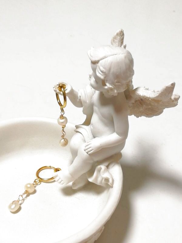 画像4: キラキラ♡ ennui ♡ライン*パール♡ イヤリング ♡ @srutiako ♡ (4)